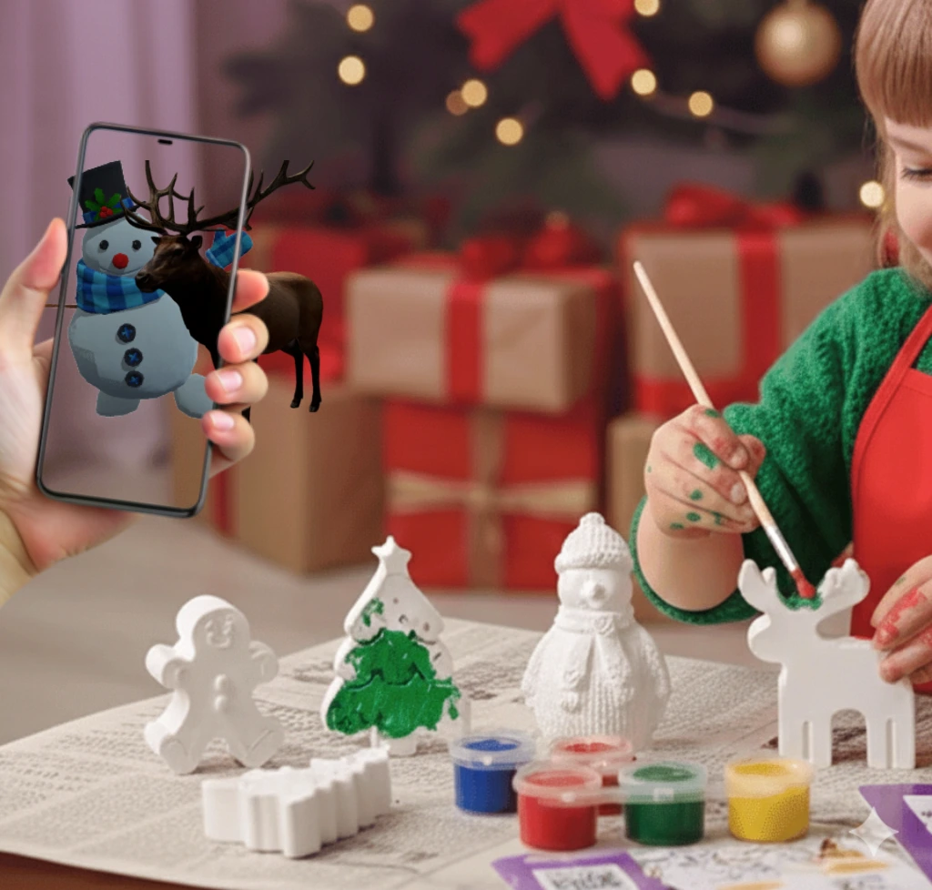 Kit de fin d'année – Homme de neige magnets + Réalité Augmentée