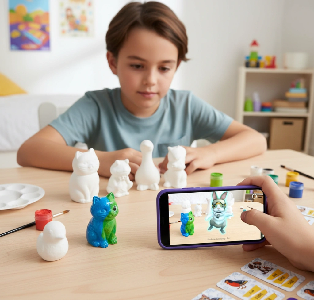 Kit Animaux en Plâtre – Colorie & Découvre en AR